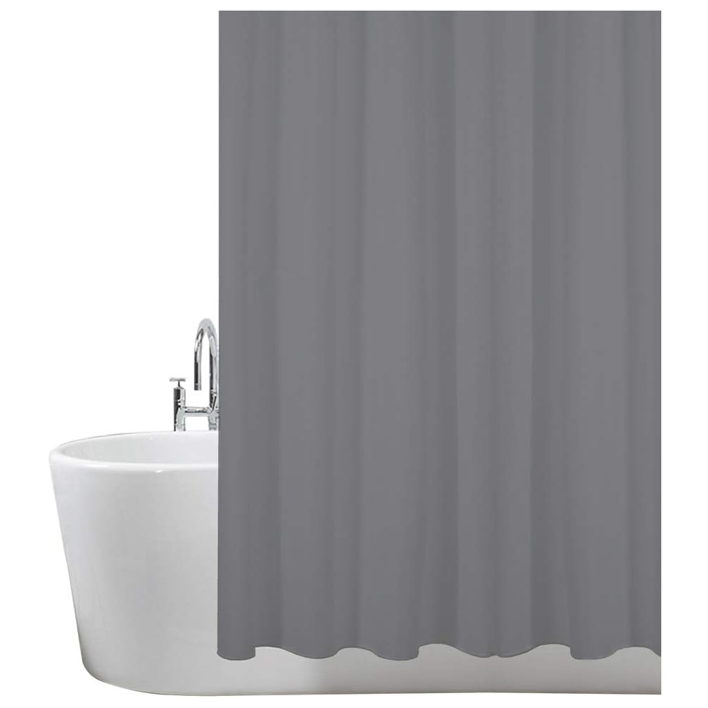 shower curtain-1 ANSIO Charcoal Grey Shower Curtain - Image 1