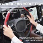 Universal Fit Carbon Fiber Steering Wheel Cover, Anti-Skid Steering Wheel Cover/Segmented Steering Wheel Protector/Car Interior Accessories (red) - Image 7